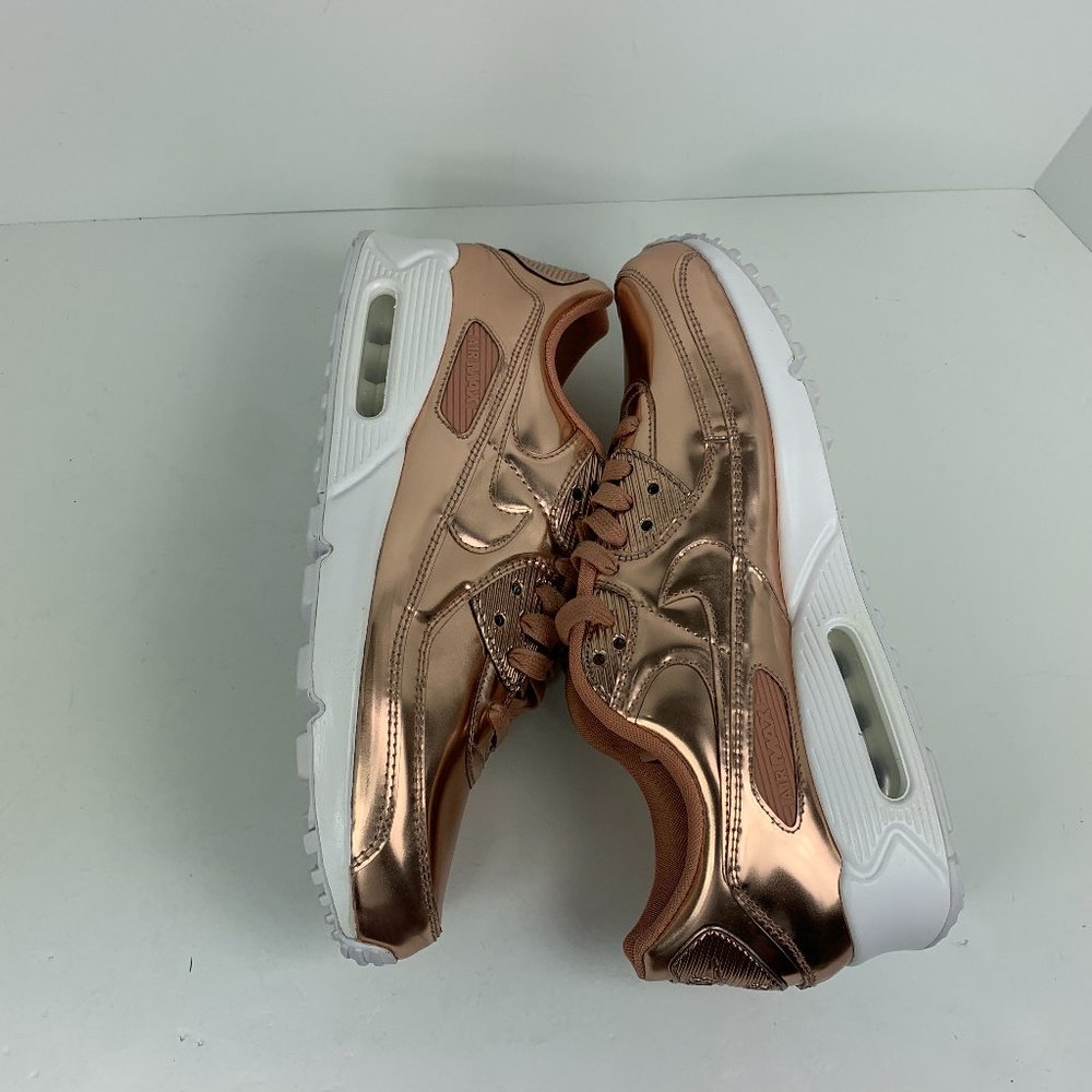 Nike Air Max 90 SP CQ6639-600 Liquid Metallic Rose Gold Bullet White QS OG Retro - Picture 9 of 11
